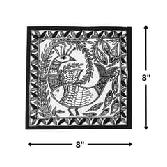 Prashast - Madhubani Handmade Painting | Framed | Mayur Meen