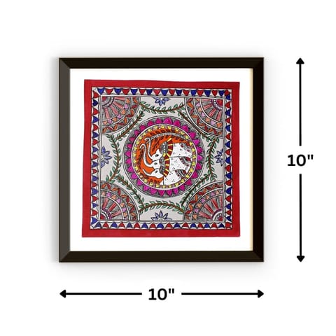 Prashast - Madhubani Handmade Painting | Framed | Gajh Swagat