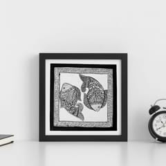 Prashast - Madhubani Handmade Painting | Framed | Meen Netra