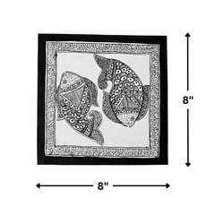 Prashast - Madhubani Handmade Painting | Framed | Meen Netra