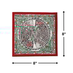 Prashast - Madhubani Handmade Painting | Framed | Meen Nritya