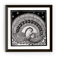 Prashast - Madhubani Handmade Painting | Framed | Mayur Sanjh