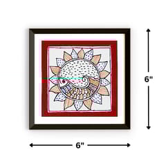 Prashast - Madhubani Handmade Painting | Framed | Makar Pushp