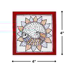 Prashast - Madhubani Handmade Painting | Framed | Makar Pushp