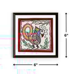 Prashast - Madhubani Handmade Painting | Framed| Sarang