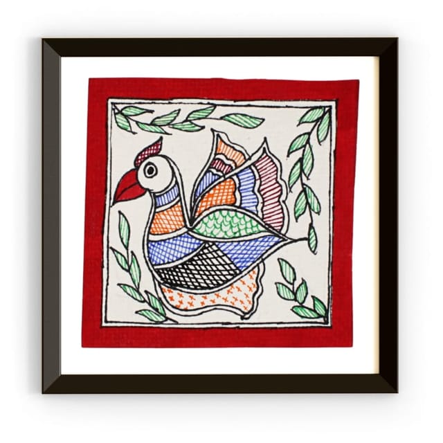 Prashast - Madhubani Handmade Painting | Framed | Panchi Udaan
