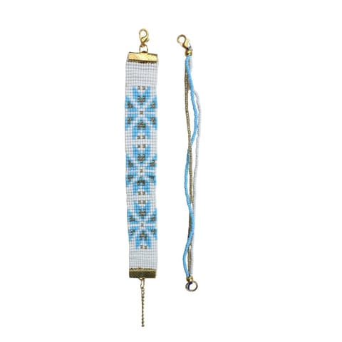 Prashast - Blue Daisy Bracelet Set