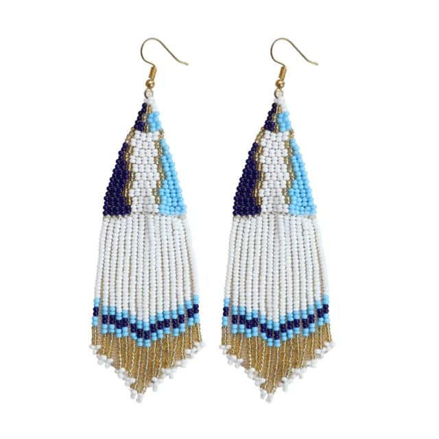 Prashast - Hues of Blue dangling earrings