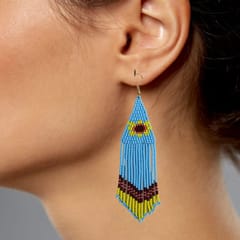Prashast - Sunflower dangling earrings