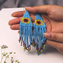 Prashast - Sunflower dangling earrings