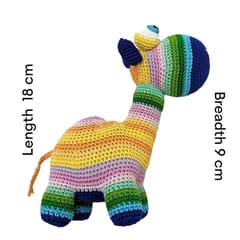 Happy Threads | Handmade Crochet Multi Colour Camel Small, best size for Girls & Boys, stuffed Soft Toy for small kids