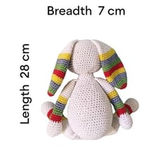 Happy Threads | Hopper,Cute crochet Bunny, stuffed soft toys for girls and boys , Best size for kids
