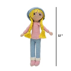 Happy Threads | Cute Crochet Doll, Mia, 12 inches, Perfect Size Soft Doll, Best for Girls & Boys, Gifting Item