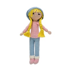Happy Threads | Cute Crochet Doll, Mia, 12 inches, Perfect Size Soft Doll, Best for Girls & Boys, Gifting Item