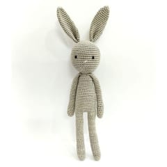 Happy Threads | calm Grey Baby Bow Bunny| Adorable | Soft Toy | For Girls & Boys | Gifting