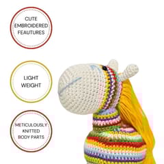 Happy Threads | Rainbocw Pony | Child Friendly| Soft Toy | For Girls & Boys | Crochet Tiger