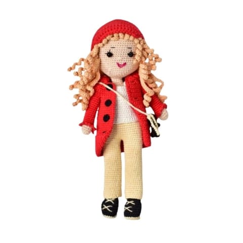 Happy Threads |PC Doll |Handcrafted | Cute| 27cms|Cute | Cuddly | Perfect Gift for Girls