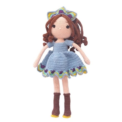 Happy Threads |Peacock Princes|Handcrafted |Doll| Adorable| 27cms|Cute | Cuddly | Perfect Gift for Girls
