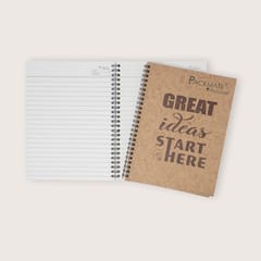 Packmate -  Spiral Notebook - (Pack of 5)  Made From 100% Recycled Paper