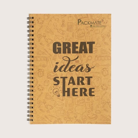 Packmate -  Spiral Notebook - (Pack of 5)  Made From 100% Recycled Paper