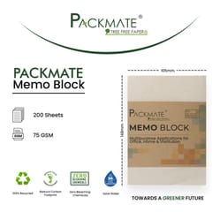 Packmate -  Memo Block (Pack of 5)  Made From 100% Recycled Paper