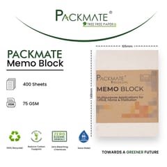 Packmate -  Memo Block (Pack of 5)  Made From 100% Recycled Paper