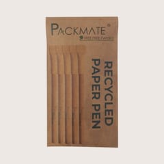 Packmate -  Recycled Paper Pens (Pack of 5)  Made From 100% Recycled Paper