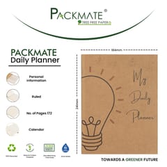 Packmate -  Diary with Calender and Month Planner (Pack of 2)  Made From 100% Recycled Paper