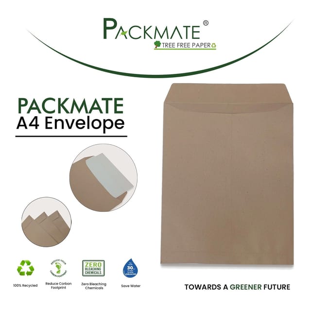 Packmate -  A4 Envelope (Pack of 50)  Made From 100% Recycled Paper