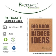 Packmate -  A4 Exercise Book (Pack of 3)  Made From 100% Recycled Paper