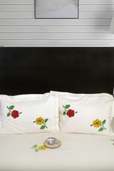 Rustic Route - Red & Yellow Hibiscus Print Bedspread with Pillow Covers