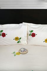 Rustic Route - Red & Yellow Hibiscus Print Bedspread with Pillow Covers