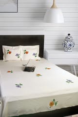Rustic Route - Peach & Mauve Hibiscus Print Bedspread with Pillow covers