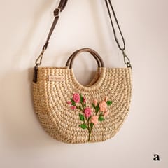 Ardpure - Kauna Hand embroidered Hand cum Sling Bag