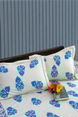 Rustic Route - Blue & Firozi Traditional Print Bedspread with Pillow Covers