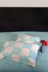 Rustic Route- Aquamarine Green Fish Print Bedspread with Pillow Covers