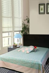 Rustic Route- Aquamarine Green Fish Print Bedspread with Pillow Covers