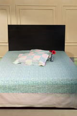 Rustic Route- Aquamarine Green Fish Print Bedspread with Pillow Covers