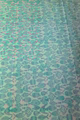 Rustic Route- Aquamarine Green Fish Print Bedspread with Pillow Covers