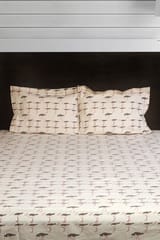 Rustic Route- Grey & Rust Pelican Print Bedspread with Pillow Covers