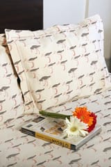 Rustic Route- Grey & Rust Pelican Print Bedspread with Pillow Covers
