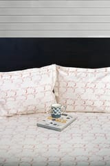 Rustic Route- Rust Pelican Print Bedspread with Pillow Covers