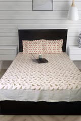 Rustic Route- Rust Parrot Print Bedspread with Pillow Covers