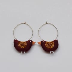 PAULAMI - Bulbul hoops- Maroon- BU-E9