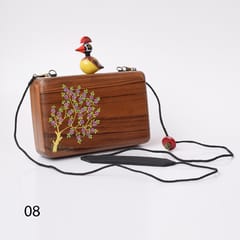 PAULAMI - Kakoli wooden clutch- KO-B8