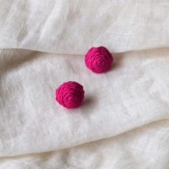 PAULAMI - Rosy Stud Earrings in Deep Pink RO-E02