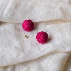 PAULAMI - Rosy Stud Earrings in Deep Pink RO-E02
