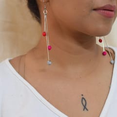 PAULAMI - Aabha 3 line Long earrings- ABH3-L-E3
