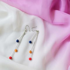 PAULAMI - Aabha 3 line Long earrings- ABH3-L-E2