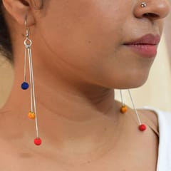 PAULAMI - Aabha 3 line Long earrings- ABH3-L-E2